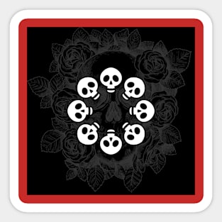 Circle Skelton design Sticker